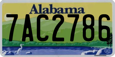 AL license plate 7AC2786