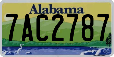 AL license plate 7AC2787
