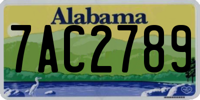 AL license plate 7AC2789