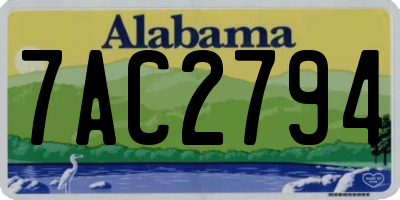 AL license plate 7AC2794
