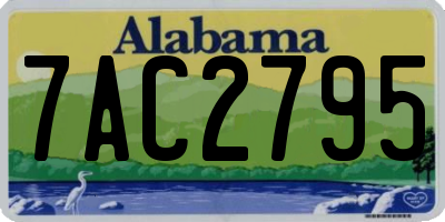 AL license plate 7AC2795