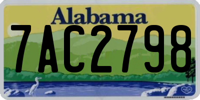 AL license plate 7AC2798