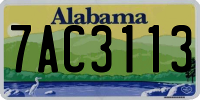 AL license plate 7AC3113