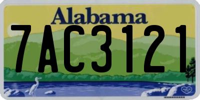 AL license plate 7AC3121