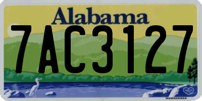 AL license plate 7AC3127