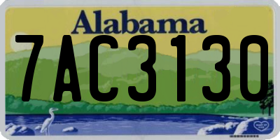 AL license plate 7AC3130