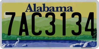 AL license plate 7AC3134