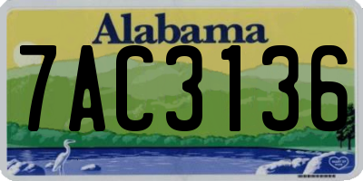 AL license plate 7AC3136