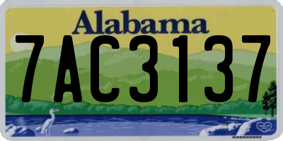 AL license plate 7AC3137
