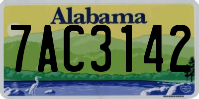 AL license plate 7AC3142