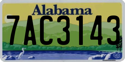 AL license plate 7AC3143