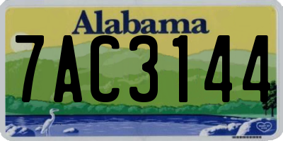 AL license plate 7AC3144