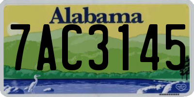 AL license plate 7AC3145