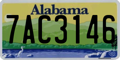 AL license plate 7AC3146