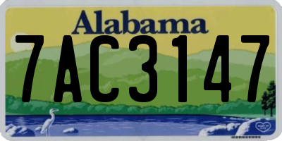 AL license plate 7AC3147