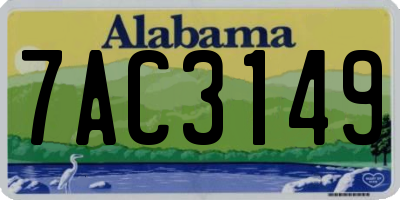 AL license plate 7AC3149
