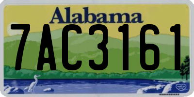 AL license plate 7AC3161