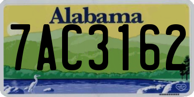 AL license plate 7AC3162