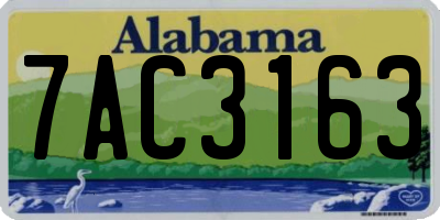 AL license plate 7AC3163