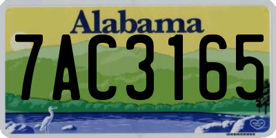 AL license plate 7AC3165