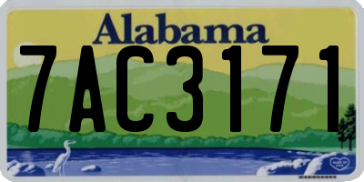 AL license plate 7AC3171