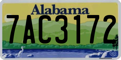 AL license plate 7AC3172