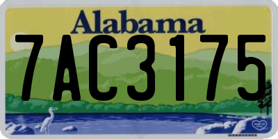 AL license plate 7AC3175