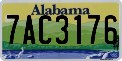 AL license plate 7AC3176