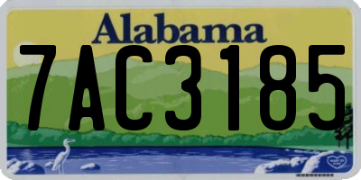 AL license plate 7AC3185