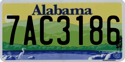 AL license plate 7AC3186