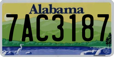 AL license plate 7AC3187