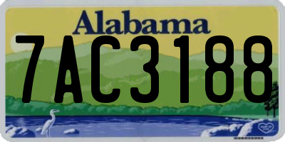 AL license plate 7AC3188