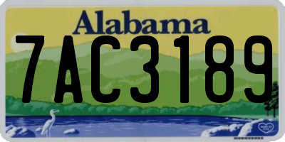 AL license plate 7AC3189