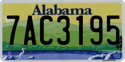 AL license plate 7AC3195