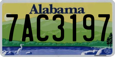 AL license plate 7AC3197