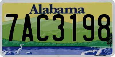 AL license plate 7AC3198