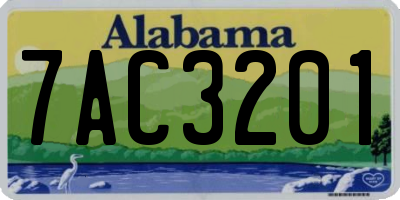 AL license plate 7AC3201