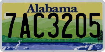 AL license plate 7AC3205