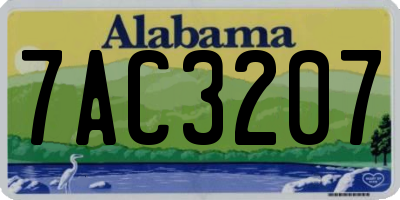 AL license plate 7AC3207