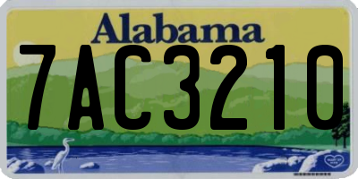 AL license plate 7AC3210