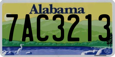 AL license plate 7AC3213