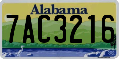 AL license plate 7AC3216