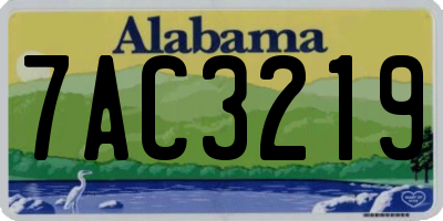 AL license plate 7AC3219