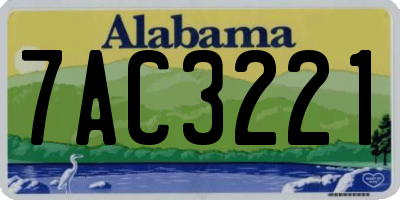 AL license plate 7AC3221