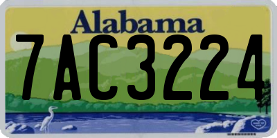 AL license plate 7AC3224