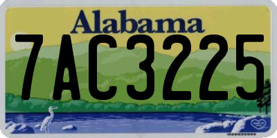 AL license plate 7AC3225
