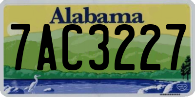 AL license plate 7AC3227