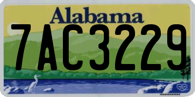 AL license plate 7AC3229