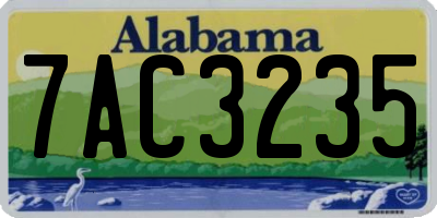 AL license plate 7AC3235