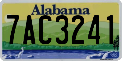 AL license plate 7AC3241